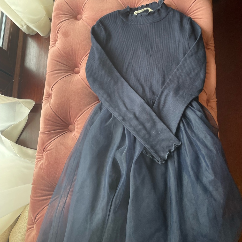 Girls navy blue dress